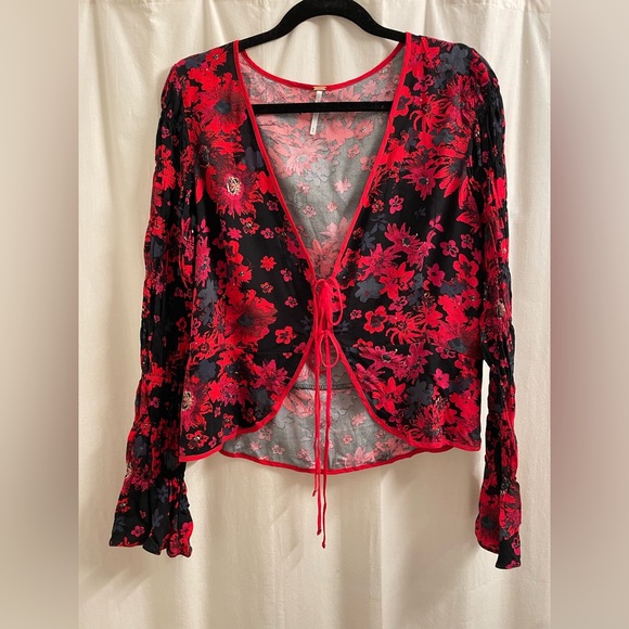 NWT Free People Floral Blouse - Picture 1 of 5